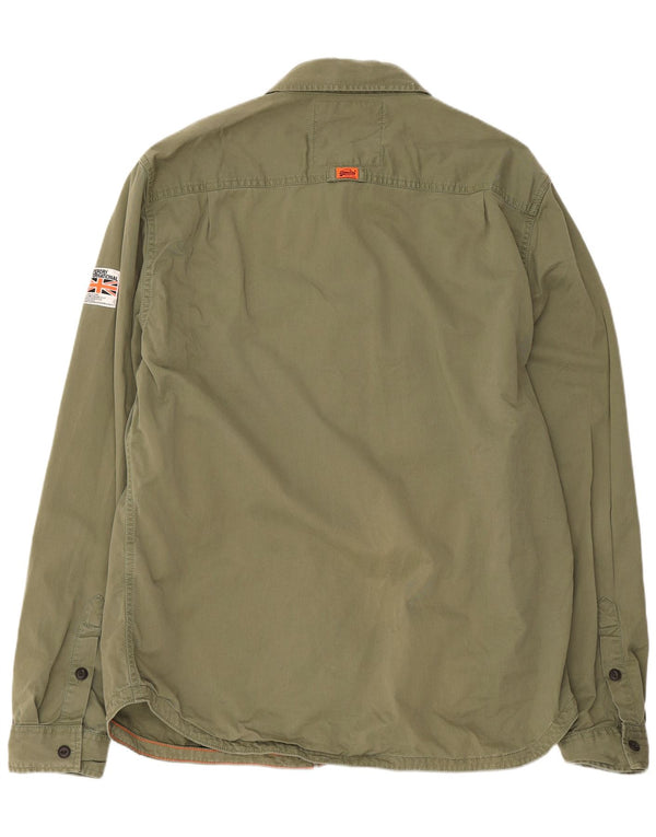 Cămașă militară pentru bărbați Superdry 2XL bumbac kaki