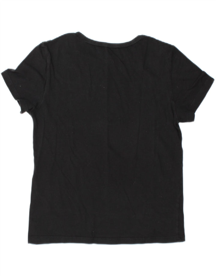 VANS Womens Graphic T-Shirt Top UK 12 Medium Black Cotton