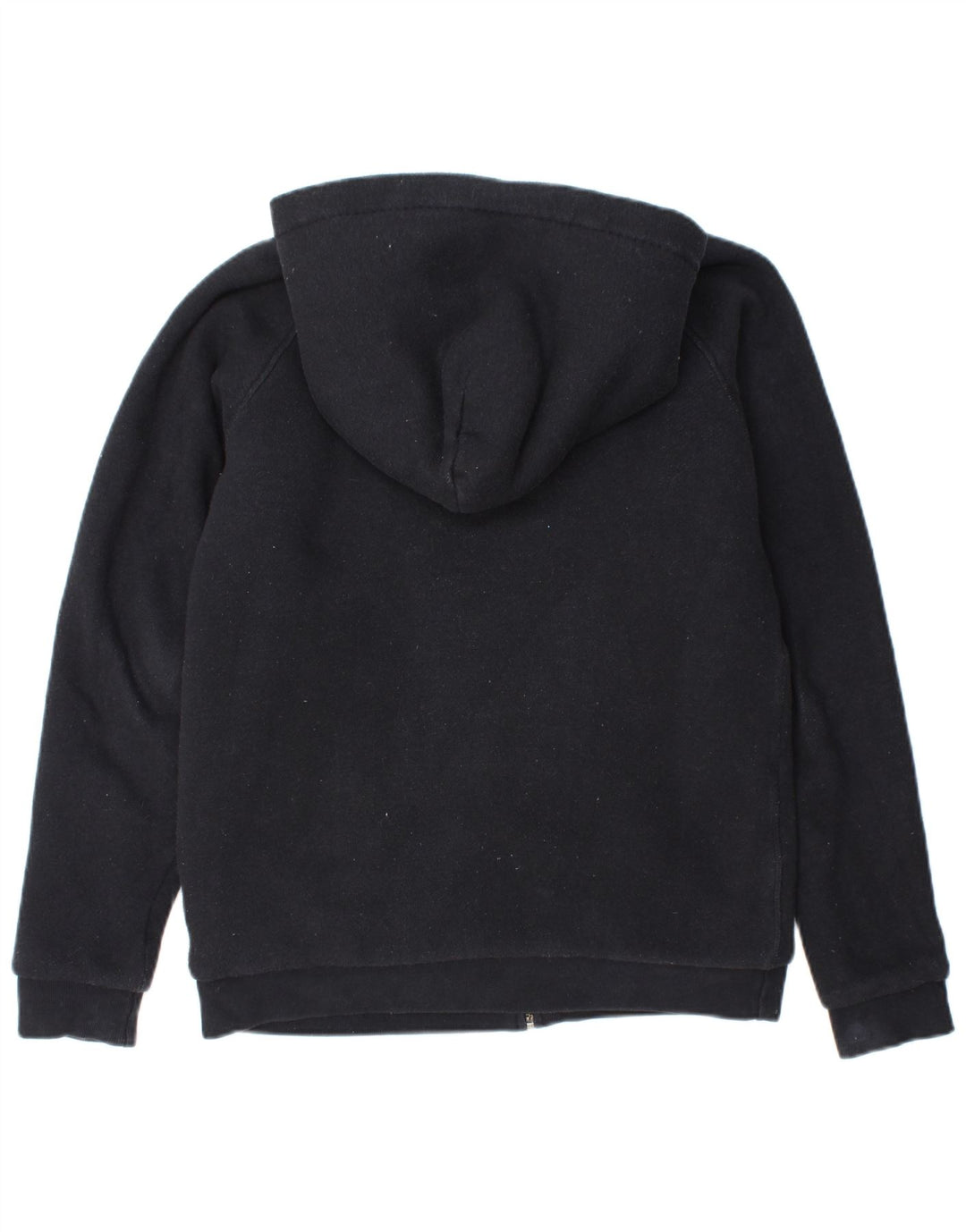 JACK WILLS Pulover cu glugă cu fermoar și grafic Sherpa pentru femei UK 10 Small Black