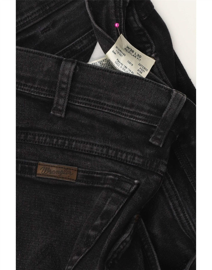 Blugi drepti pentru bărbați Wrangler W36 L30 bumbac negru