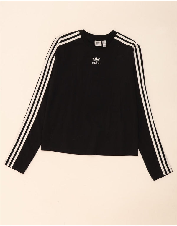 Top femei Adidas cu mânecă lungă UK 20/22 XL bumbac negru