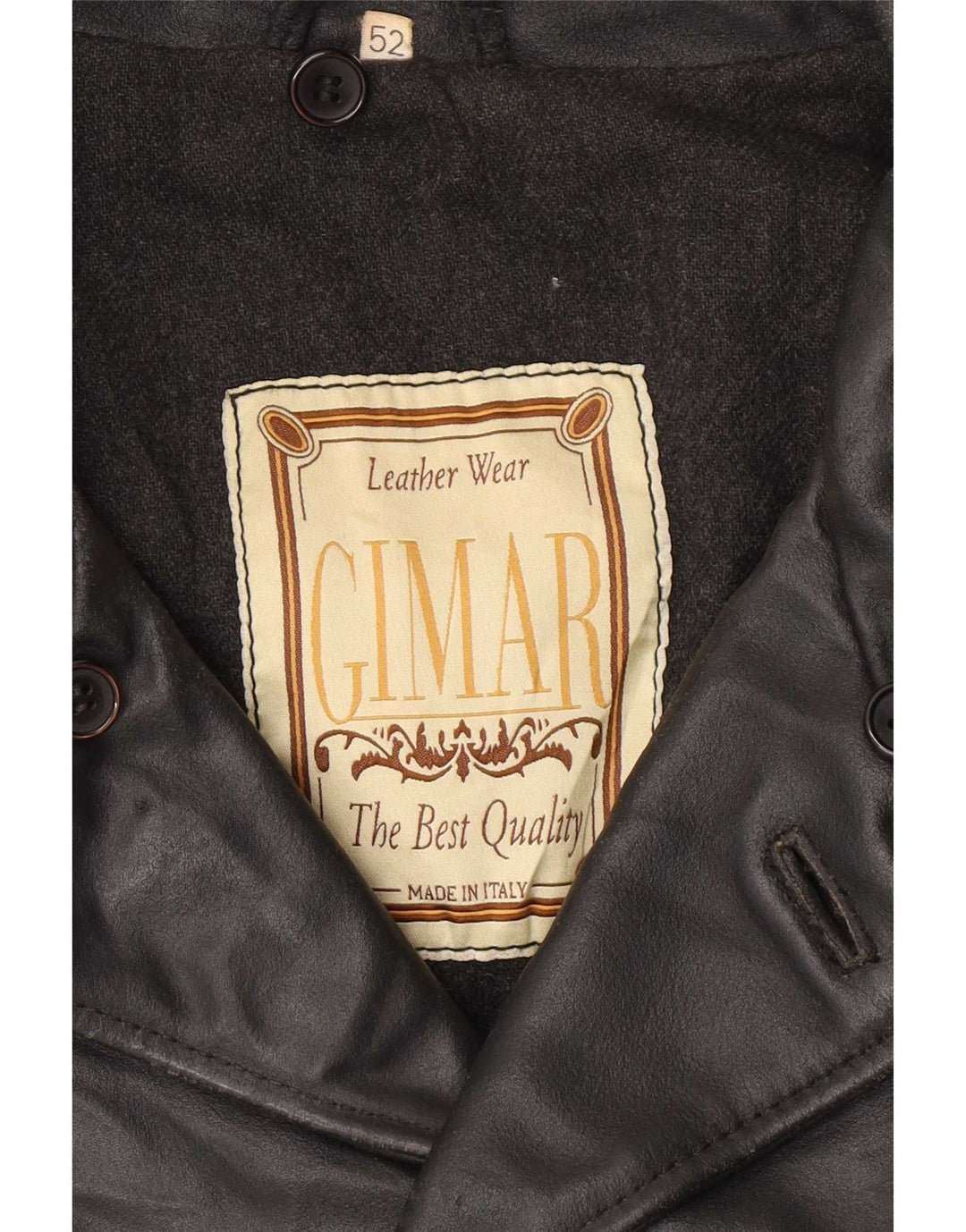 Jachetă de piele vintage pentru bărbați IT 52 XL neagră