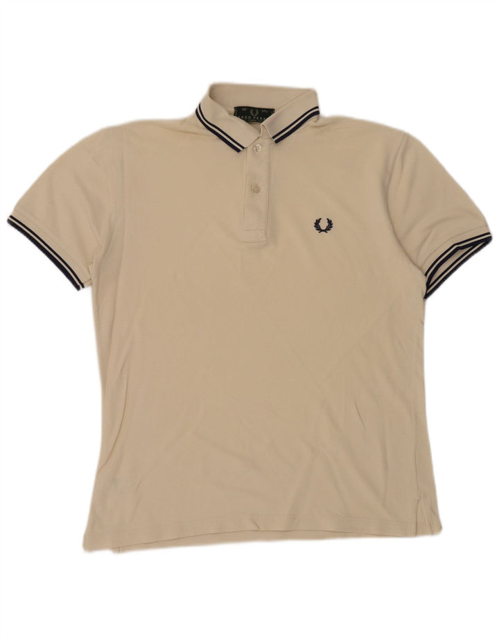 Cămașă polo Fred Perry pentru bărbați, bumbac, bej mic