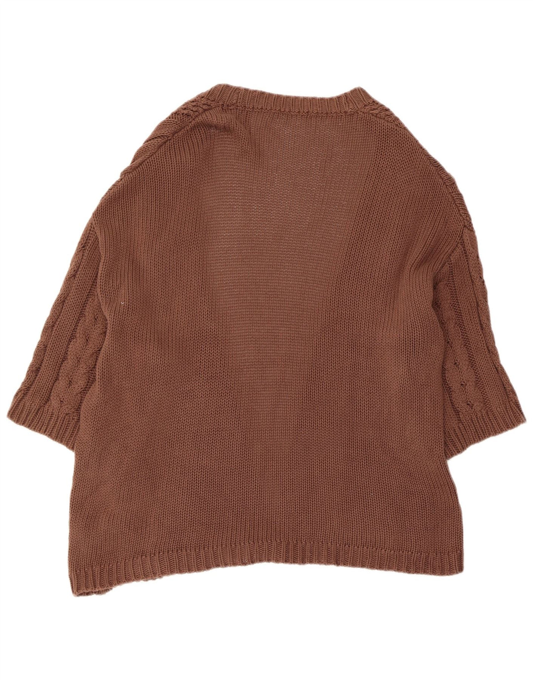 Pulover cardigan cu mâneci 3/4 pentru femei Marks & Spencer UK 14 maro mediu