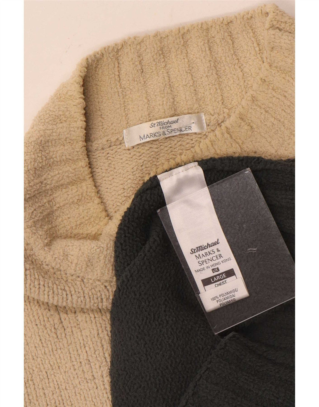 Pulover cu gât țestoasă pentru bărbați Marks & Spencer, mare, alb catifelat