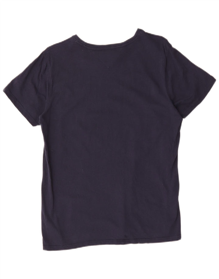 Tricou pentru bărbați Tommy Hilfiger Top mediu din bumbac bleumarin