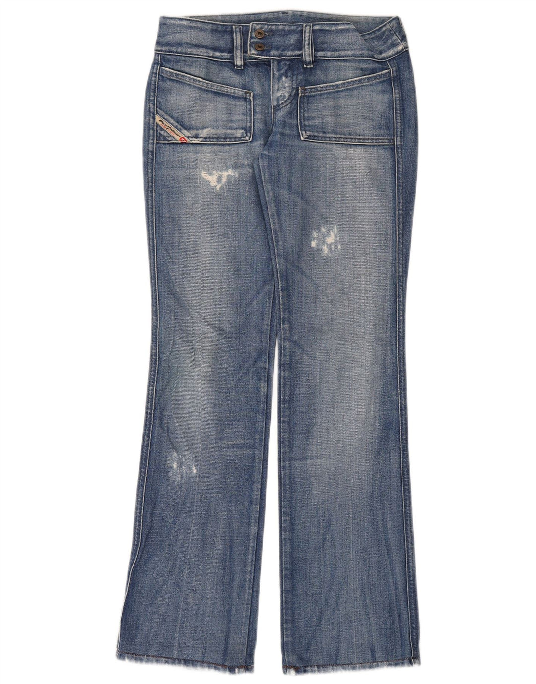 Jeans Bootcut pentru femei Diesel Distressed W26 L32 Bumbac albastru