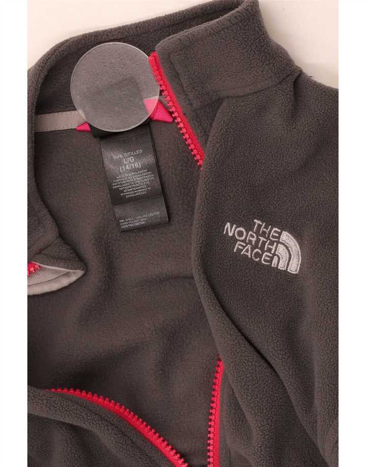 Jachetă polară pentru fete The North Face 12-13 ani, mare, gri din poliester