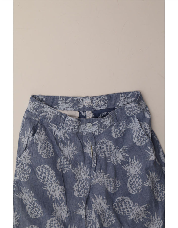 IZOD Mens Salt Water Abstract Pattern Chino Shorts W30 Medium Blue Cotton Vintage Izod and Second-Hand Izod from Messina Hembry 