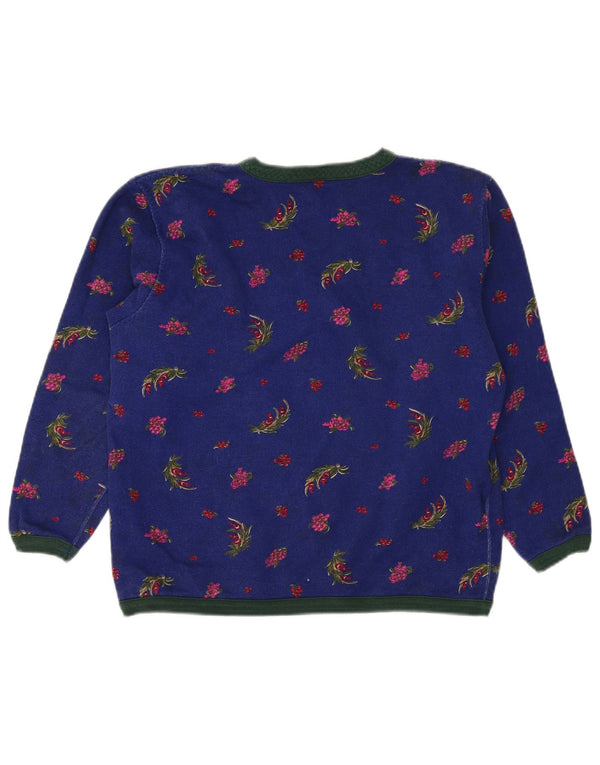 Pulover supradimensionat pentru femei Best Company UK 10 Small Blue Floral