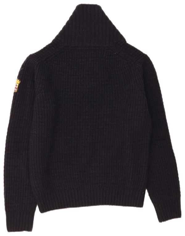 MARINA MILITARE Pulover cu gât șal pentru femei UK 10 Mic Bleumarin