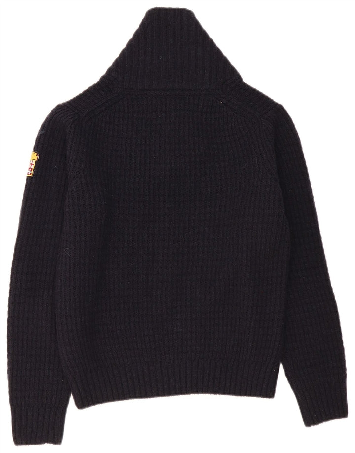 MARINA MILITARE Pulover cu gât șal pentru femei UK 10 Mic Bleumarin