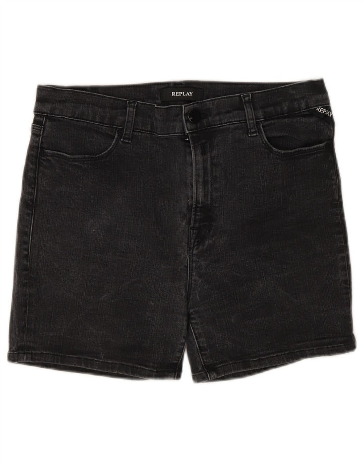 REPLAY Womens Denim Shorts W26 Small Grey
