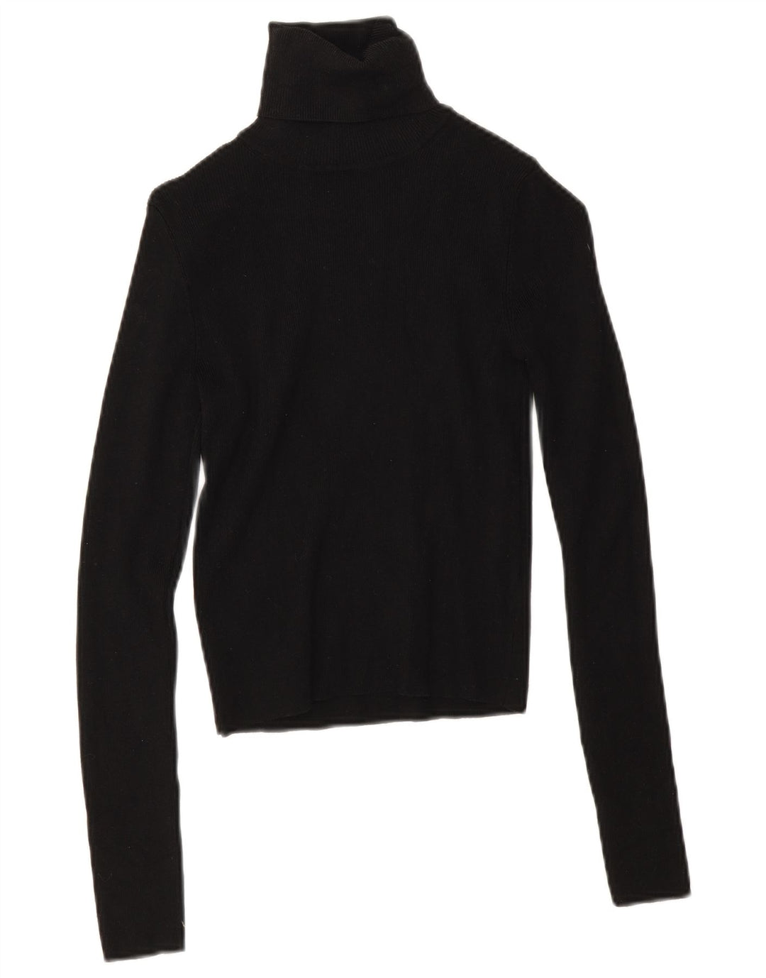 Pulover pentru femei cu gât rulat Zara UK 10 mic, viscoză neagră