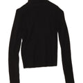 Pulover pentru femei cu gât rulat Zara UK 10 mic, viscoză neagră