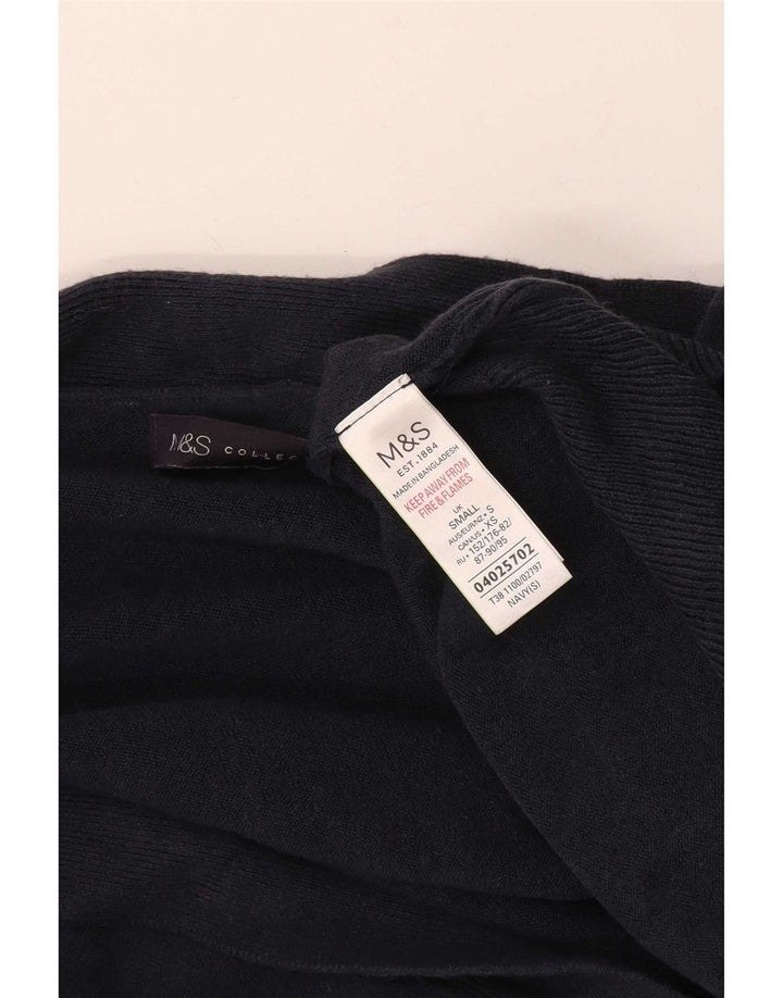 Pulover cardigan deschis pentru femei Marks & Spencer, acrilic, albastru marin mic