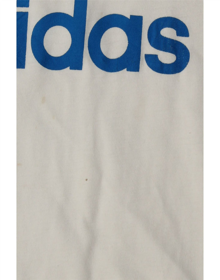 Vestă grafică Adidas pentru bărbați, bumbac alb mediu