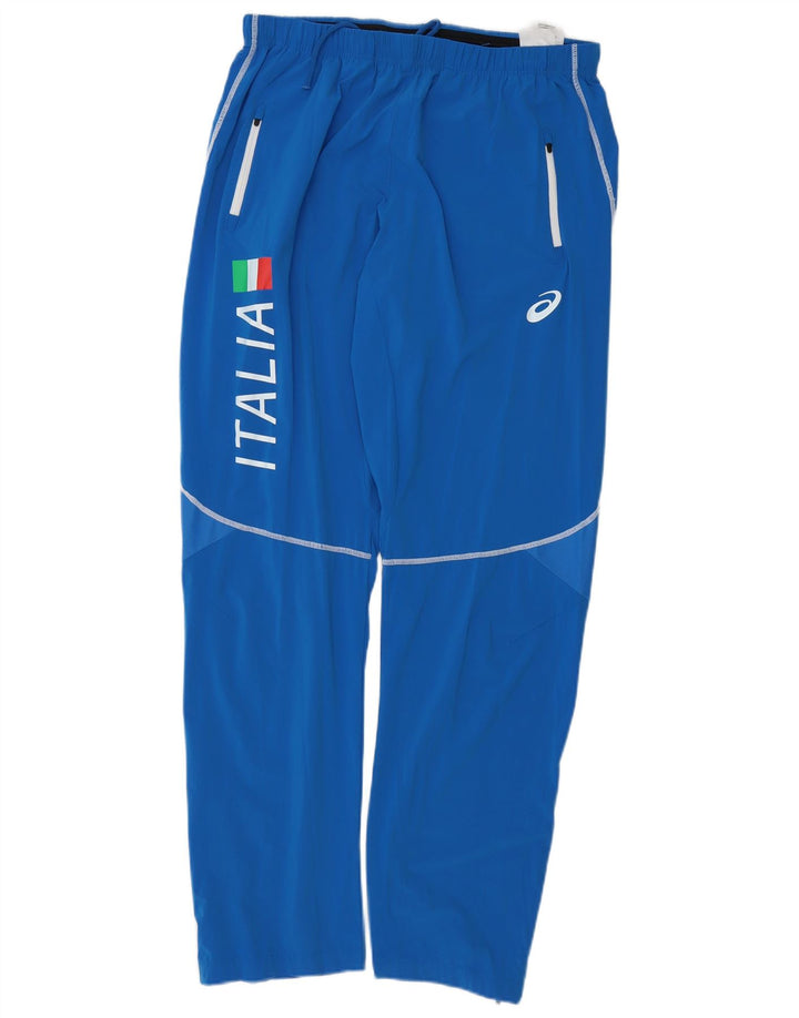 Pantaloni de trening Asics Italia Graphic pentru bărbați XL, poliester, albastru