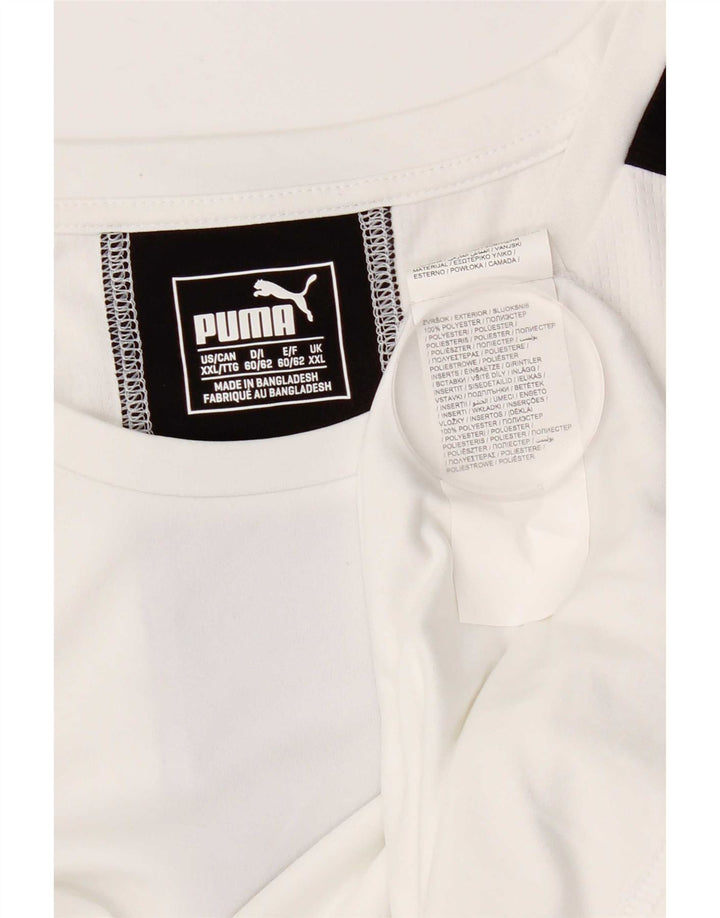 Tricou pentru bărbați PUMA Top 2XL, alb, poliester color bloc