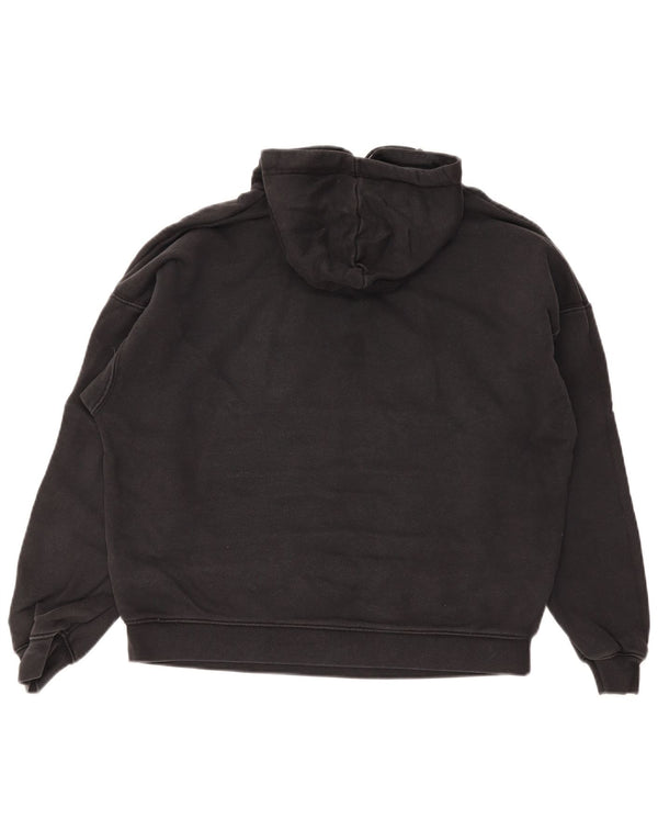 Pulover cu glugă cu grafic Adidas pentru femei UK 12 Medium Black Colorblock Bumbac