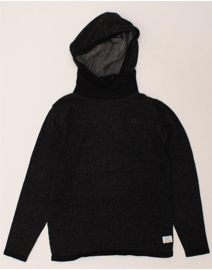JACK & JONES Mens Hooded Jumper Sweater Medium Grey Flecked Vintage Jack & Jones and Second-Hand Jack & Jones from Messina Hembry 