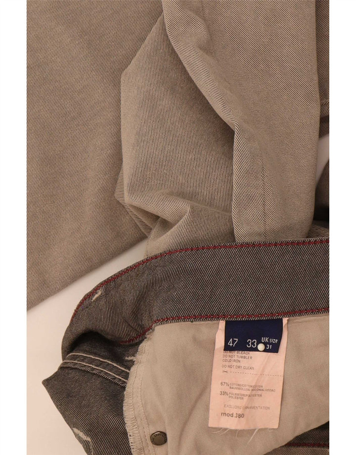 Trussardi blugi drepti pentru bărbați W31 L33 bumbac gri