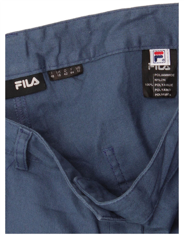 Pantaloni Capri Fila pentru femei UK 16 Large W36 L17 Bleumarin Poliamidă