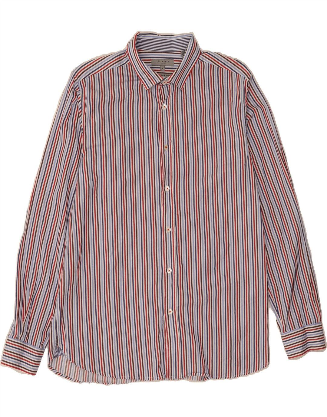 TED BAKER Mens Shirt Size 4 Large Multicoloured Striped Cotton Vintage Ted Baker and Second-Hand Ted Baker from Messina Hembry 