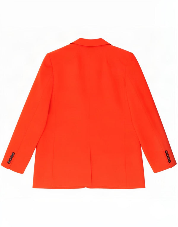 Marks & Spencer Womens 1 Button Blazer Jacket UK 16 Large Orange Polyester