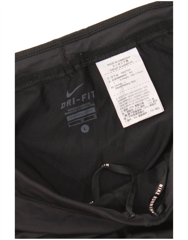 Pantaloni de trening Nike Dri Fit Capri pentru femei UK 16 Poliester negru mare