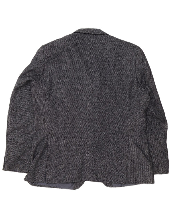 Jachetă pentru bărbați Marks & Spencer, cu 2 nasturi, UK 46 XL Lână bleumarin