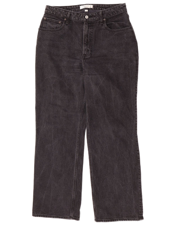 Blugi Abercrombie & Fitch pentru femei cu talie înaltă US 10 Large W30 L30 Gri