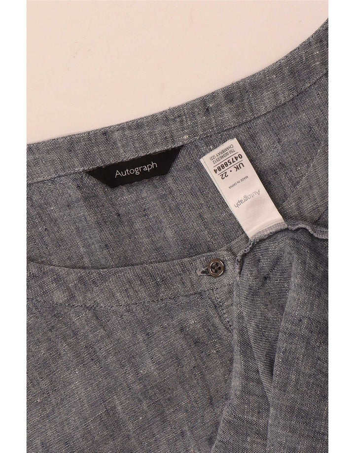 Rochie schimbătoare cu autograf pentru femei Marks & Spencer UK 22 3XL Lenj albastru