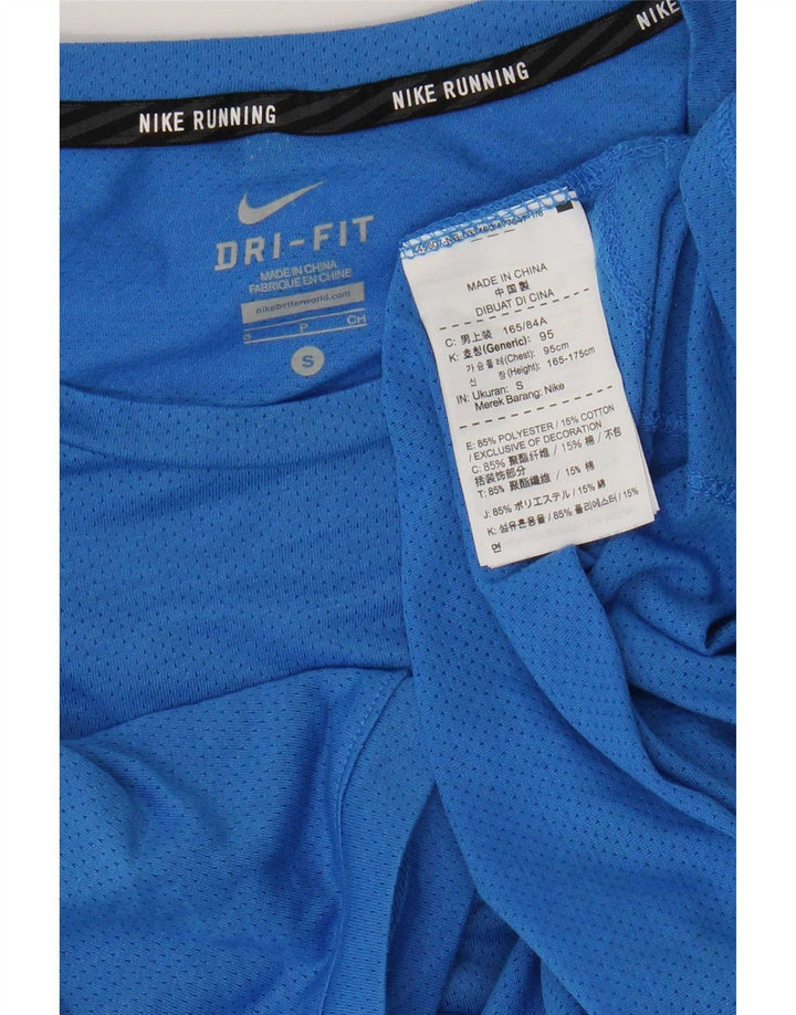 Tricou Nike Dri Fit pentru bărbați Top mic, albastru, poliester