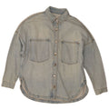 Cămașă denim supradimensionată pentru femei Zara UK 10 Bumbac albastru mic