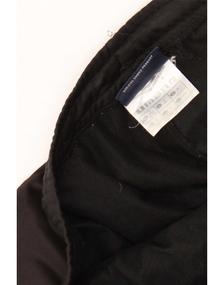 Pantaloni de trening Umbro pentru bărbați, poliester negru mic