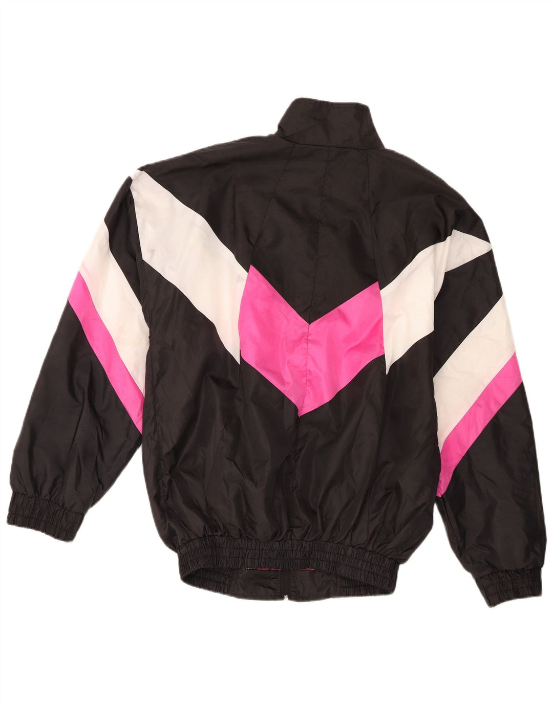 Jachetă de trening pentru bărbați vintage, XL, negru, poliester color bloc