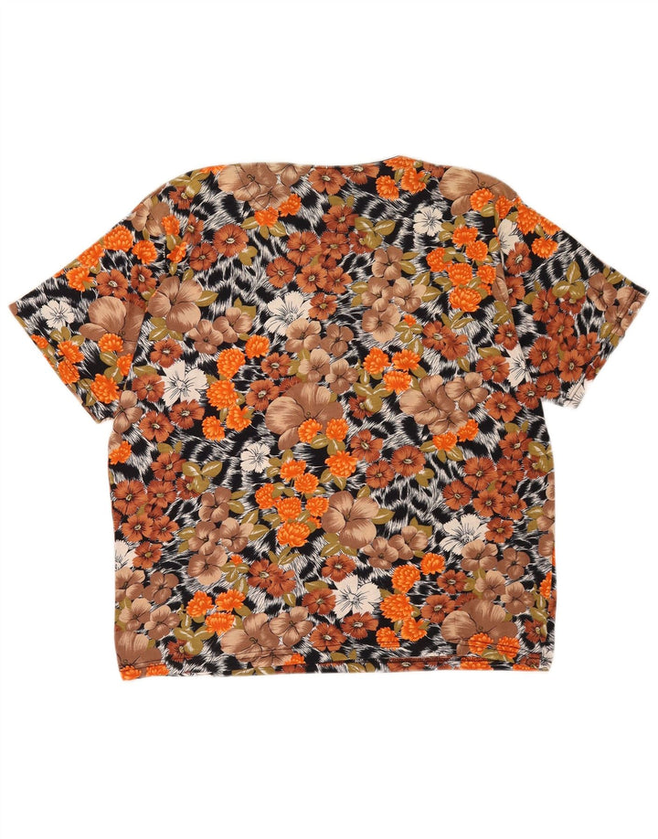 Bluză Vintage pentru femei UK 14 Medium Multicolor Floral