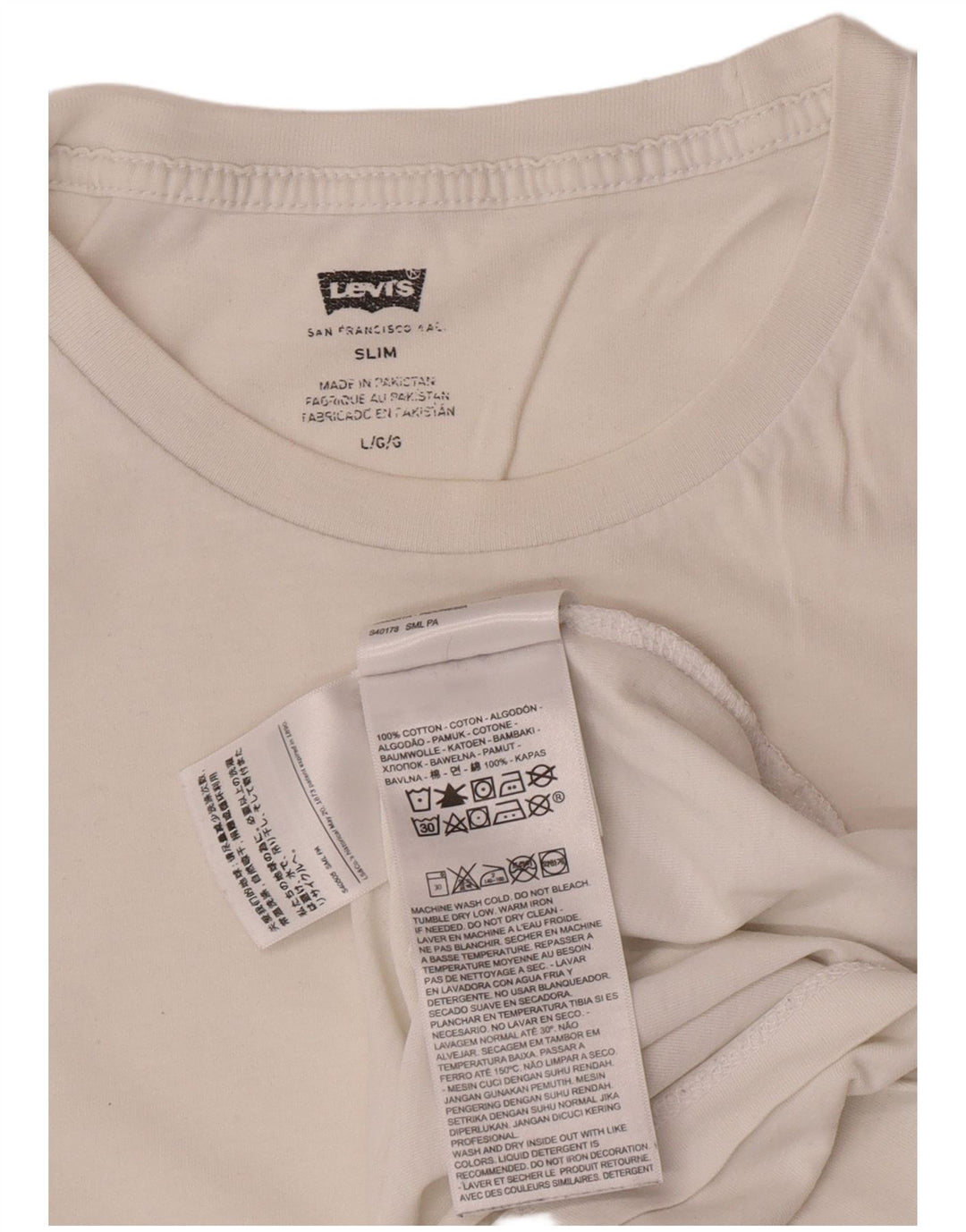 Tricou pentru bărbați Levi's Top mare din bumbac alb