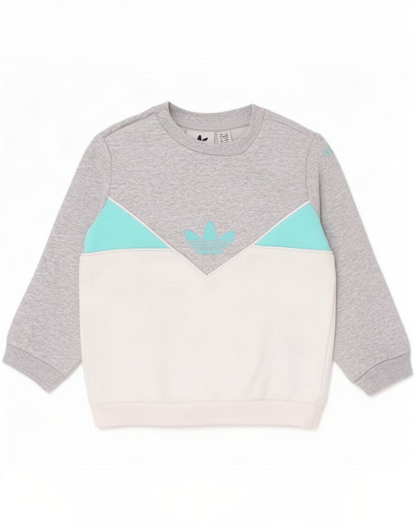 Adidas Baby Boys Pulover grafic 12-18 luni Gri Colorblock