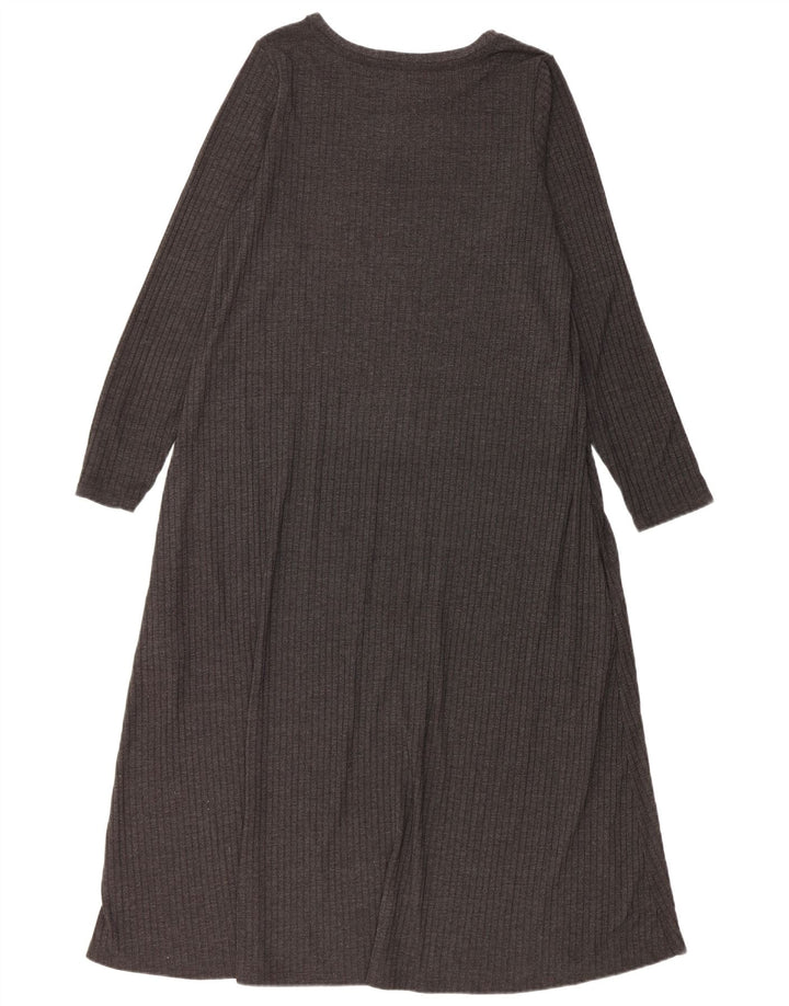 Rochie maxi cu mânecă lungă pentru femei Marks & Spencer UK 16 mare poliester gri