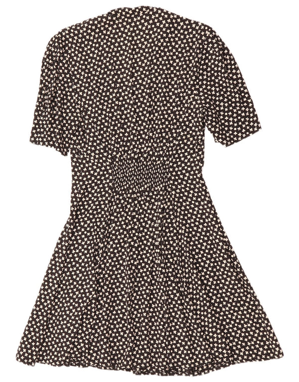 Rochie A-Line pentru femei VINTAGE IT 42 Medium Black Floral