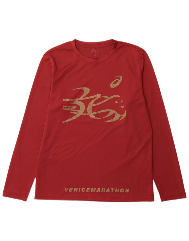 Tricou Asics pentru bărbați Venice Marathon Graphic Top cu mânecă lungă, roșu mic