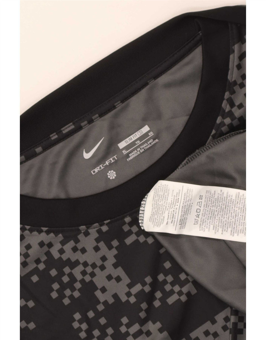Tricou pentru bărbați Nike Dri Fit Slim Top XL Poliester geometric negru