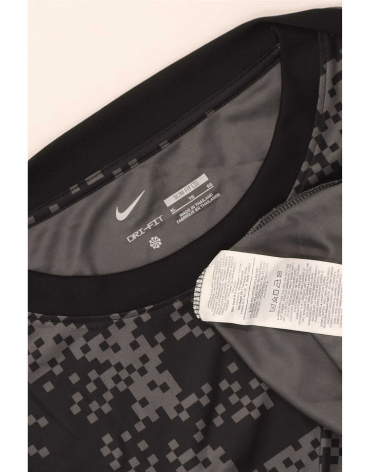 Tricou pentru bărbați Nike Dri Fit Slim Top XL Poliester geometric negru