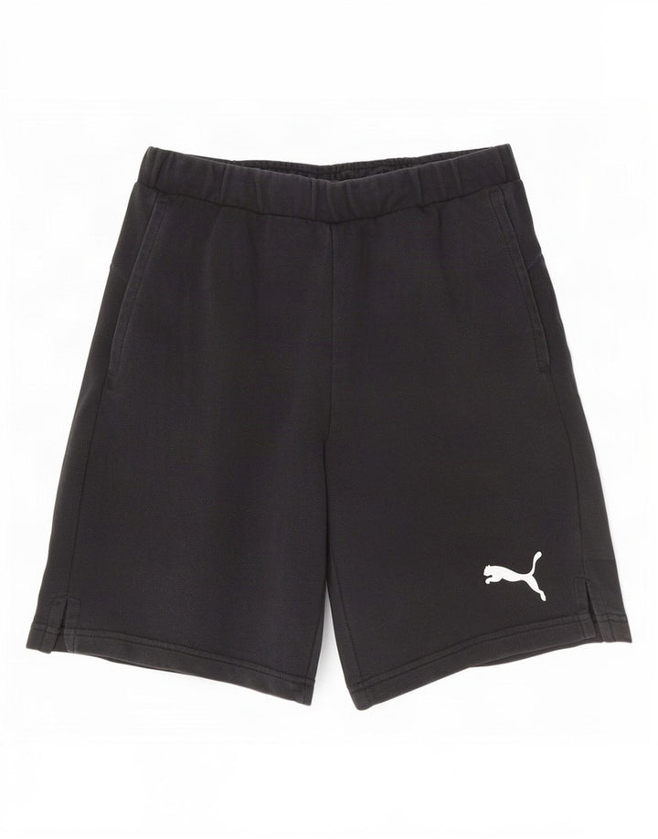 Pantaloni scurti sport Puma pentru bărbați, bumbac negru mic