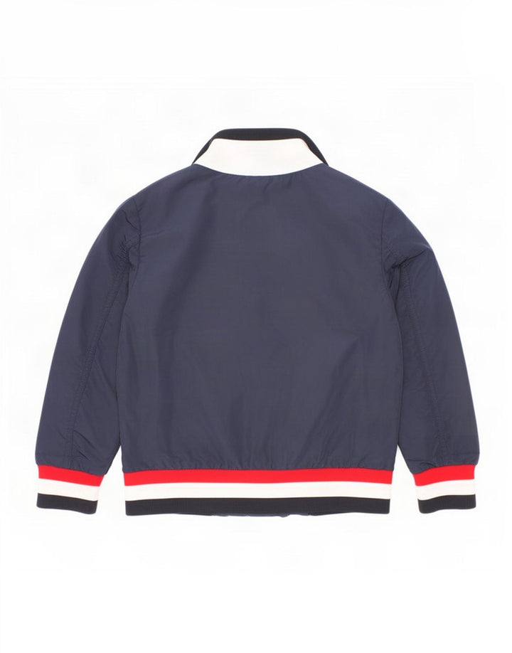 Jachetă Bomber Moncler pentru băieți 3-4 ani, albastru bleumarin, poliamidă color bloc