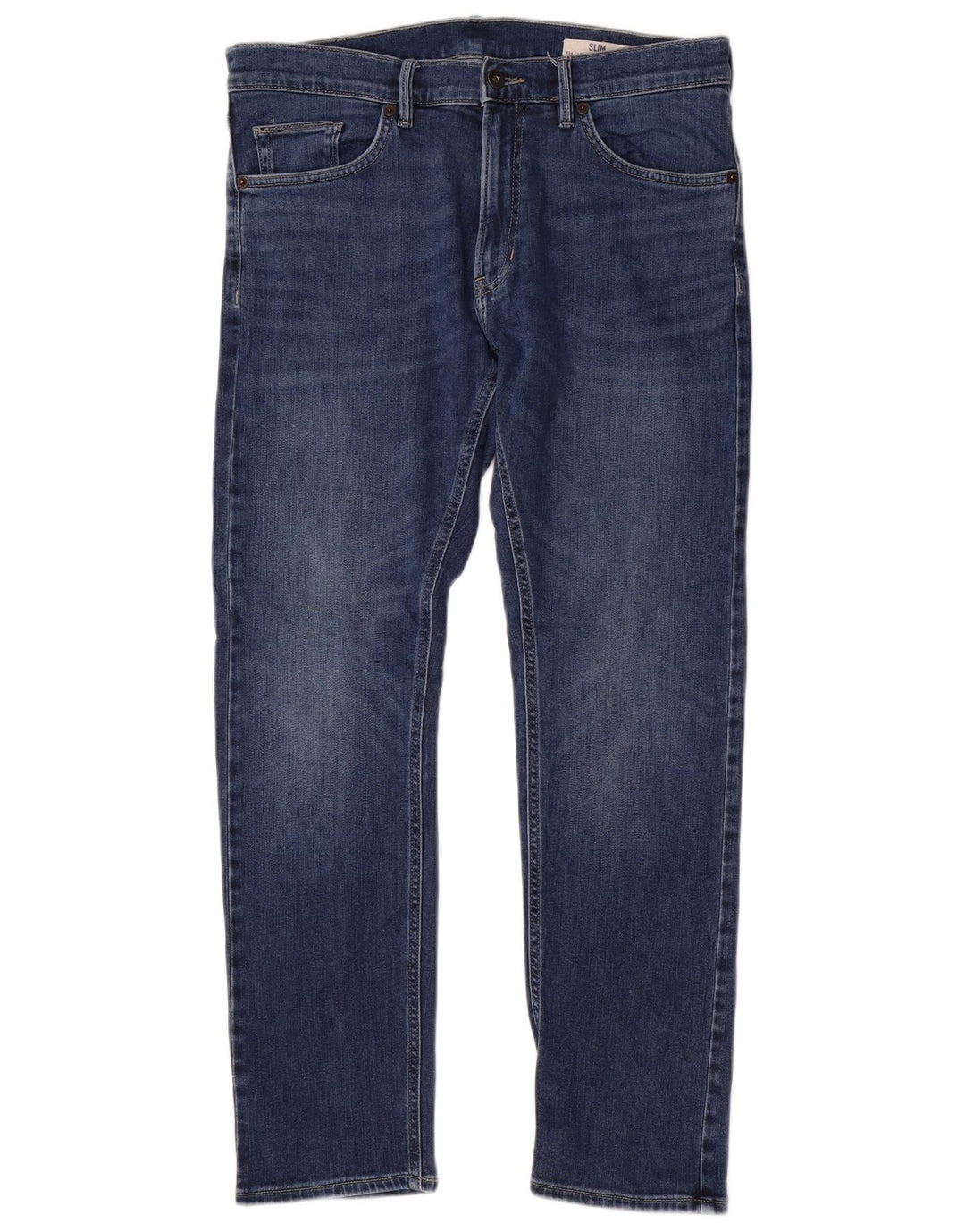 Blugi slim pentru bărbați Marks & Spencer W34 L31 Bumbac albastru