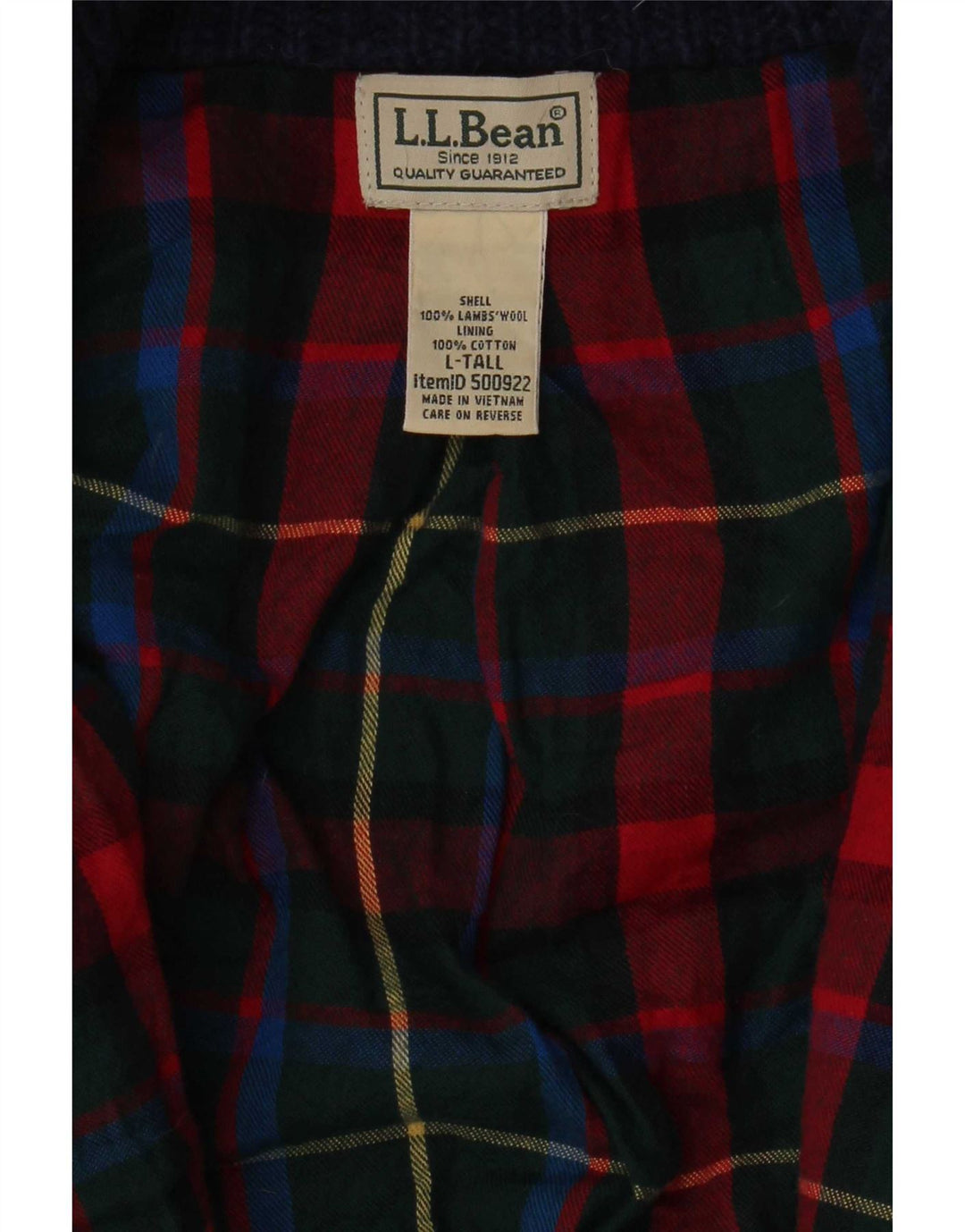 Pulover cardigan înalt pentru bărbați L.L.Bean, lână de miel bleumarin mare