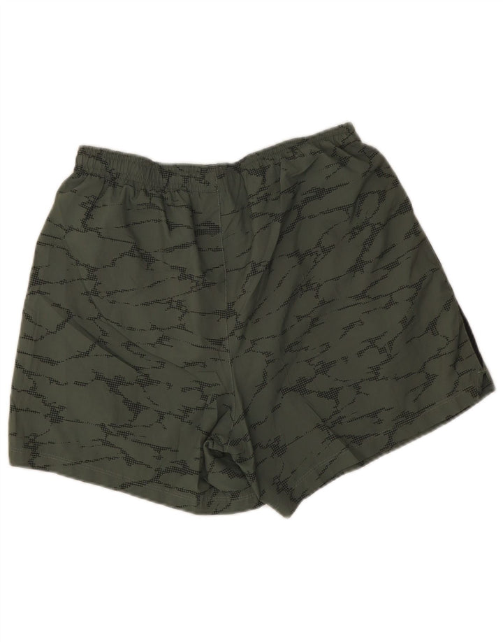 Pantaloni scurți sport New Balance pentru bărbați, poliester camuflaj mediu kaki
